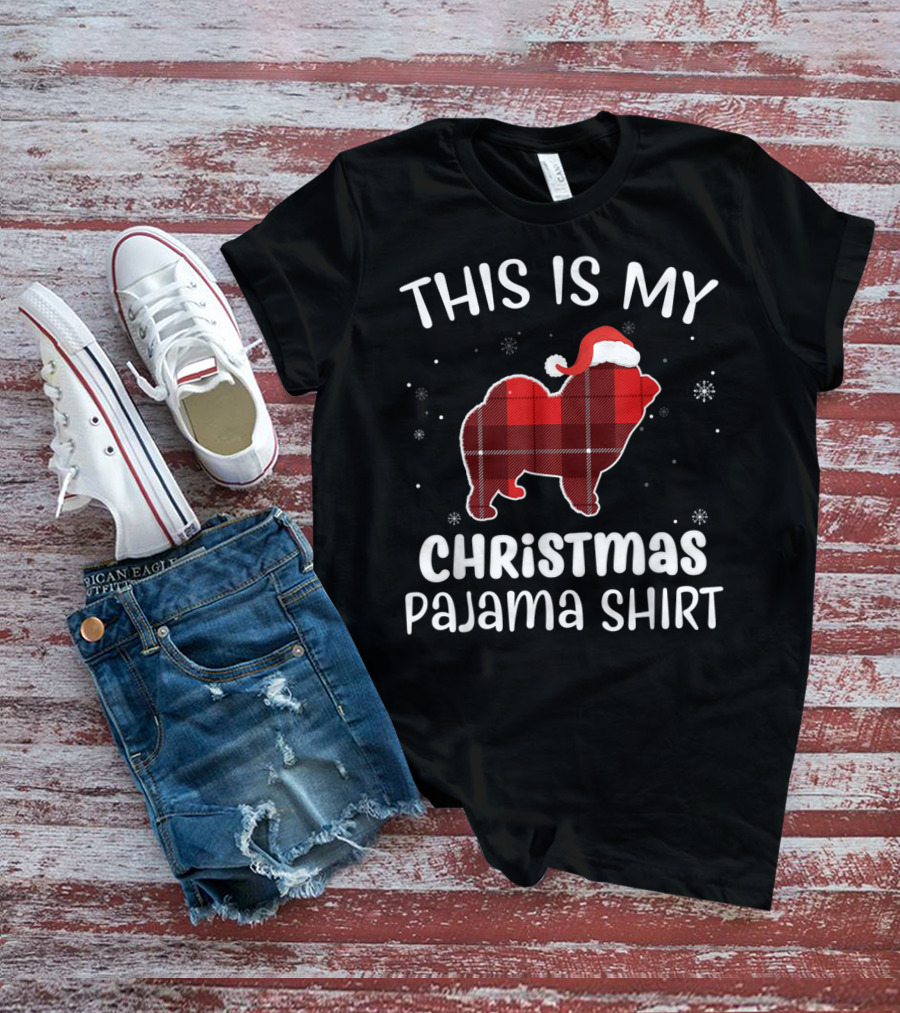 This Is My Christmas Pajama Shirt Chow Chow Dog T-Shirt