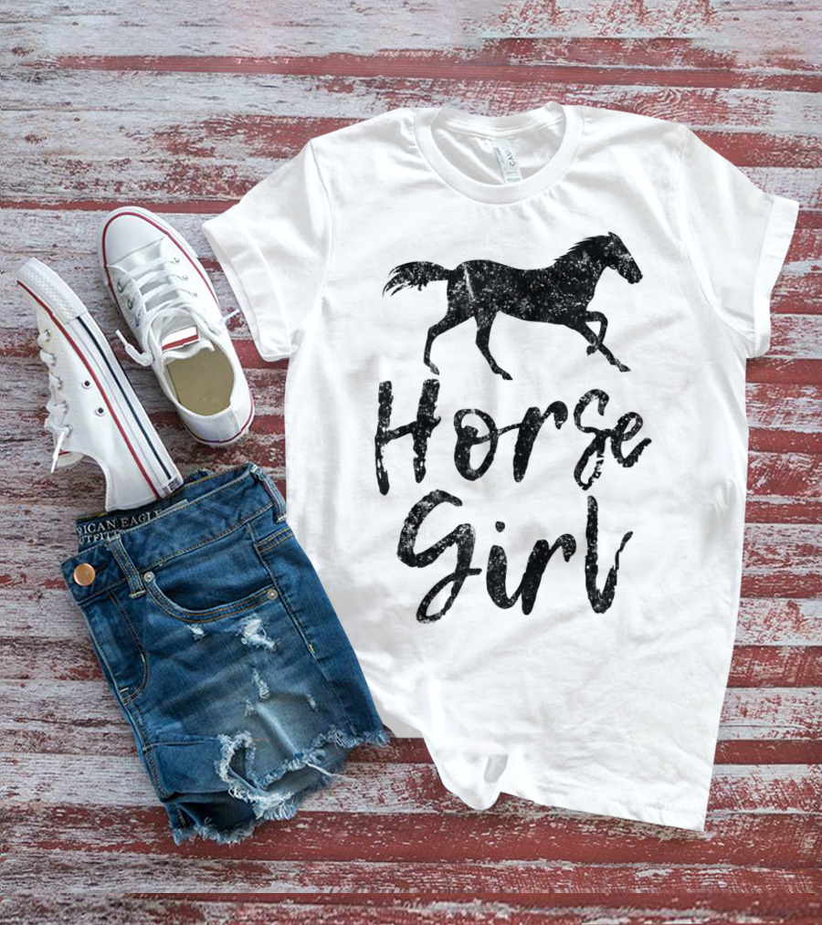 Horse Lover Horse Girl Equestrian Cowgirl Racing T-Shirt