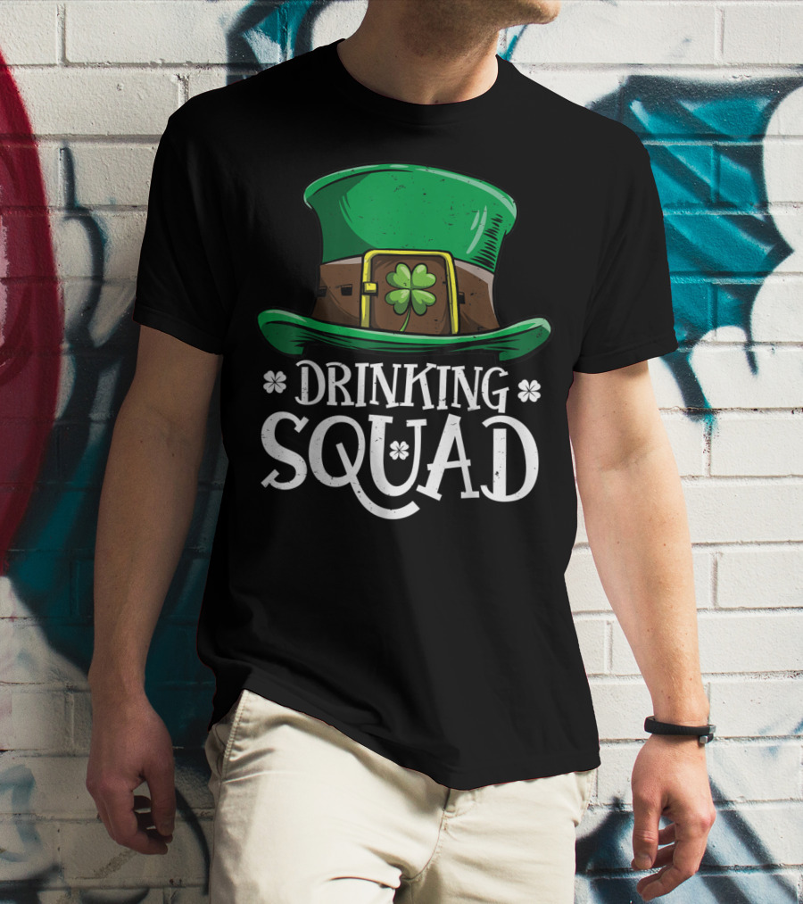 Drinking Squad Leprechaun St Patricks Day Men T-Shirt