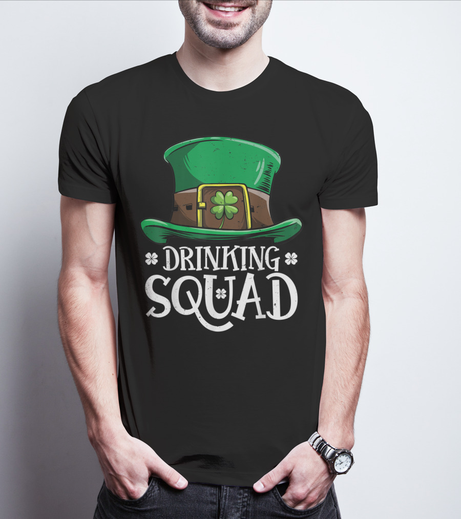 Drinking Squad Leprechaun St Patricks Day Men T-Shirt