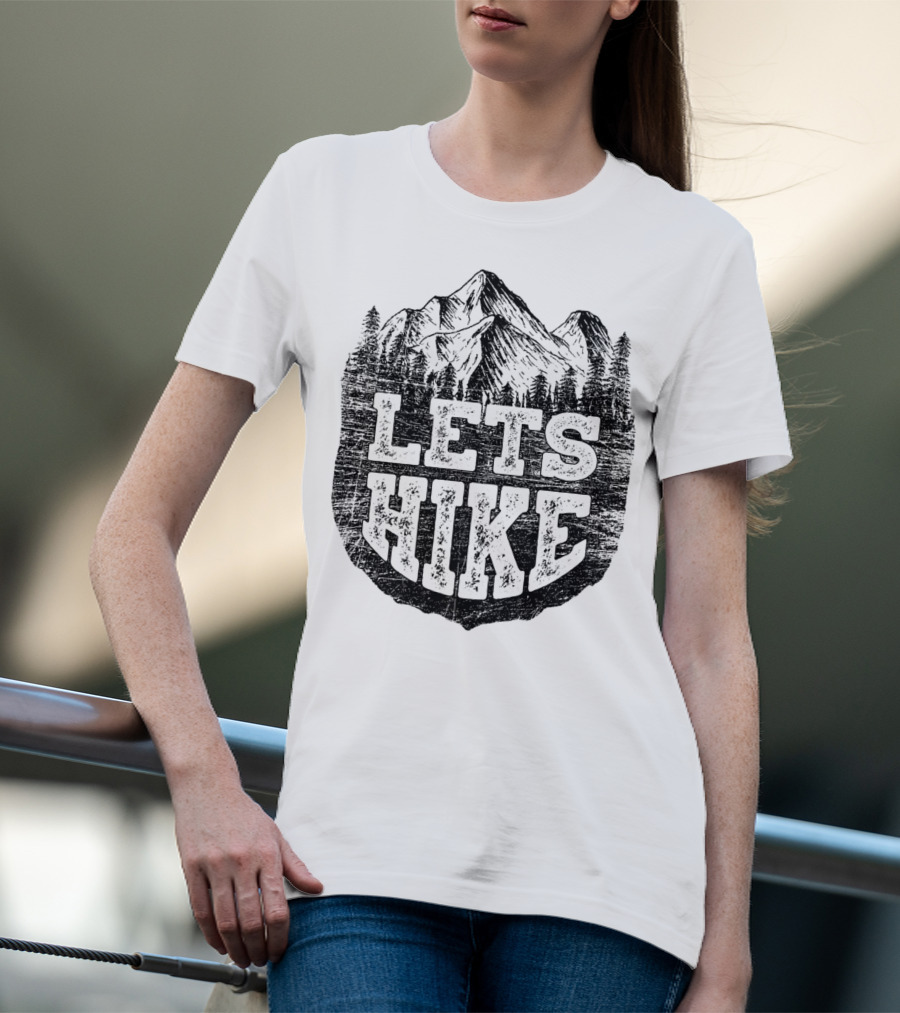 Lets Hike Outdoor Mountains Nature Hiker T-Shirt