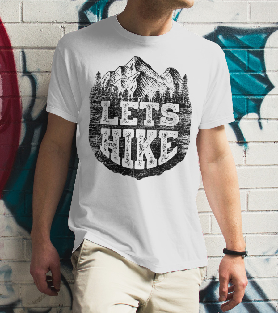 Lets Hike Outdoor Mountains Nature Hiker T-Shirt