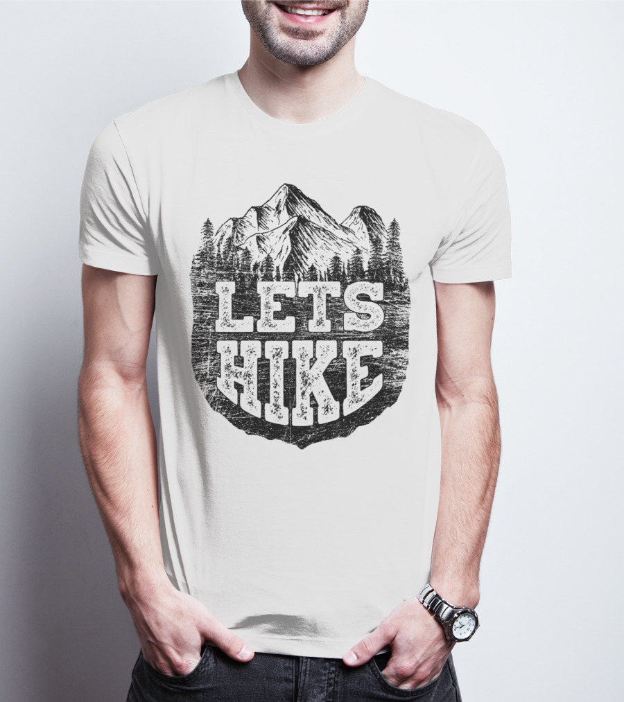 Lets Hike Outdoor Mountains Nature Hiker T-Shirt