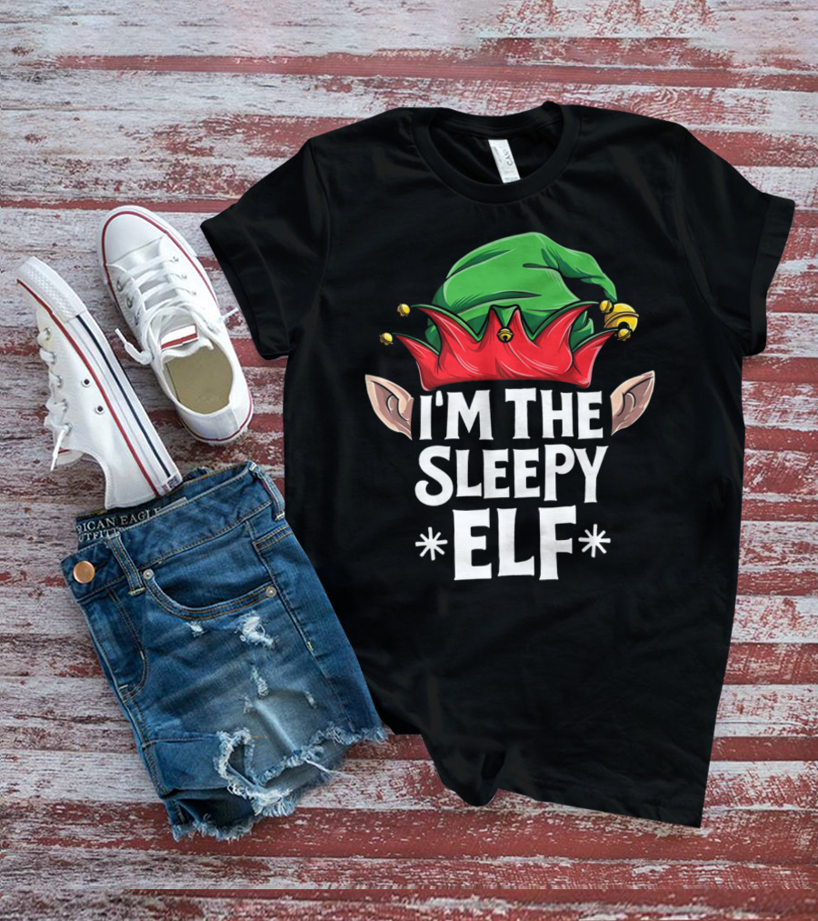 I'm The Sleepy Elf Christmas Family Matching Holiday Wear T-Shirt