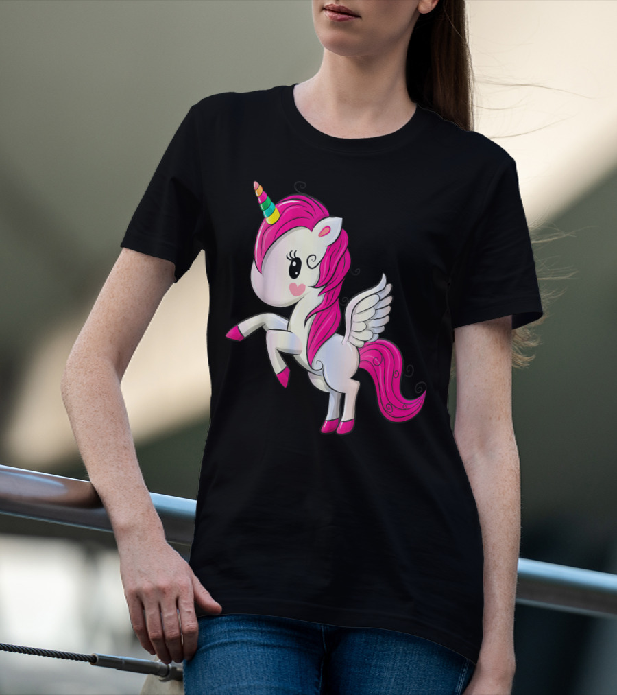 Rainbow Unicorn Birthday Girl Birthday T-Shirt
