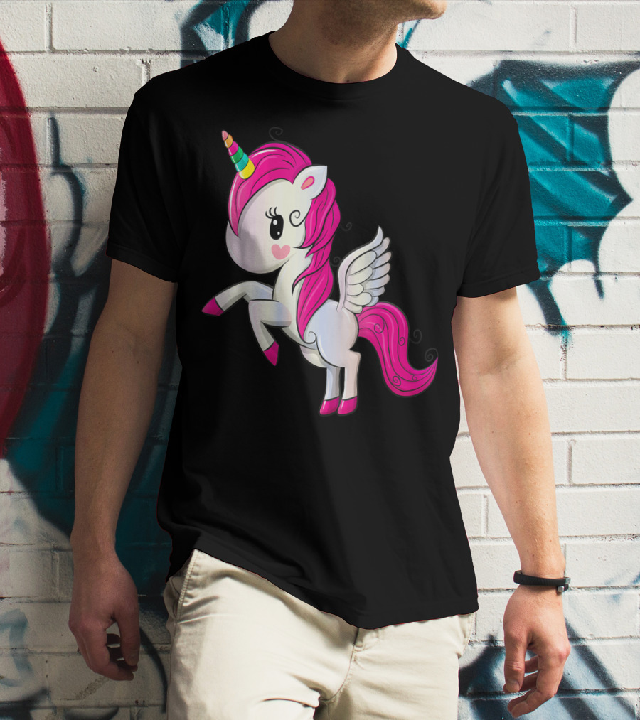 Rainbow Unicorn Birthday Girl Birthday T-Shirt
