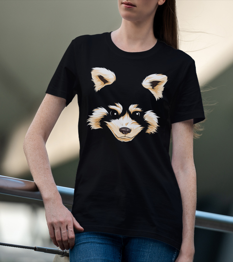 Red Panda Face Funny Pandas Halloween Costume T-Shirt
