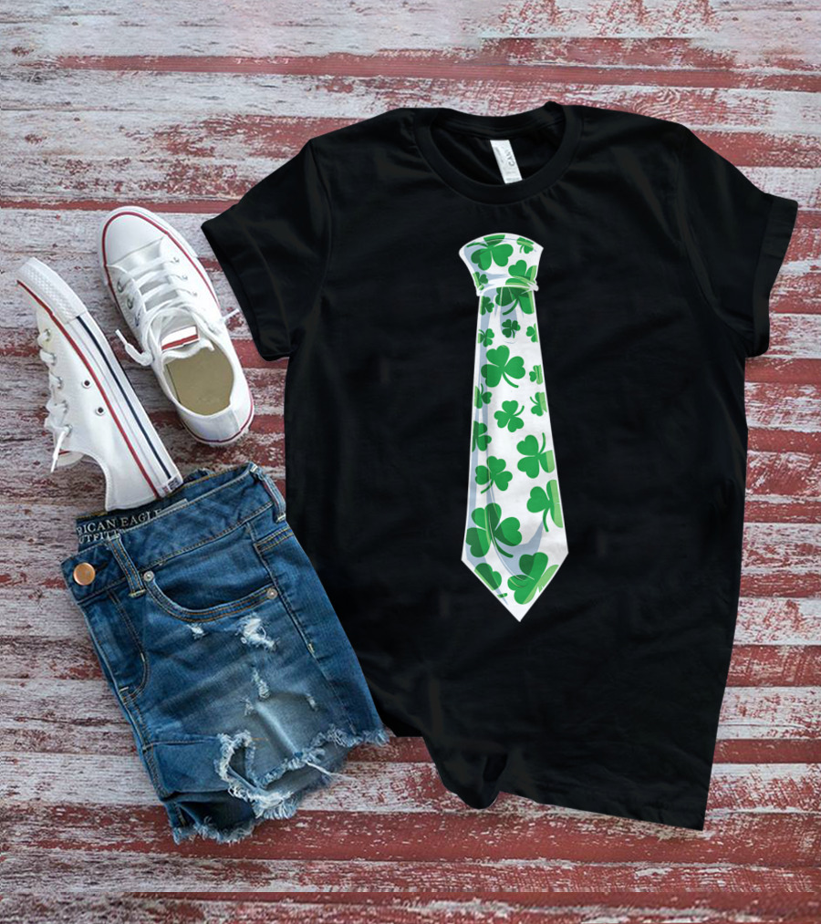 Shamrock Clover Tie St. Patrick's Day T-Shirt