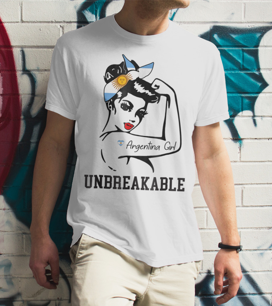 Argentina Girl Unbreakable Strong Iconic Pose T-Shirt