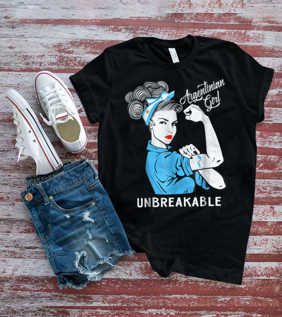 Argentinian Girl Unbreakable Vintage Style Empowerment T-Shirt