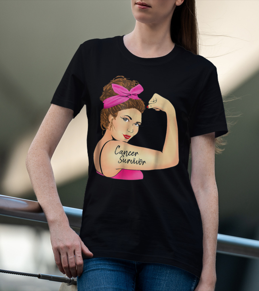 Cancer Survivor Rosie The Riveter Unbreakable T-Shirt