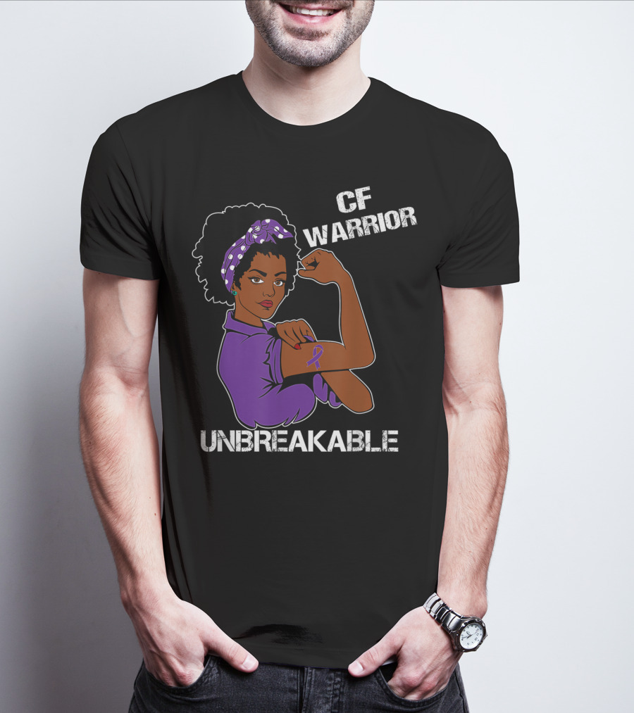 CF Warrior Unbreakable Strong Woman Purple T-Shirt