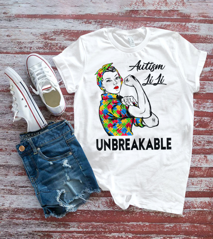 Autism LiLi Unbreakable Puzzle Pattern Empowerment T-Shirt