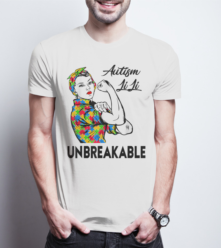 Autism LiLi Unbreakable Puzzle Pattern Empowerment T-Shirt
