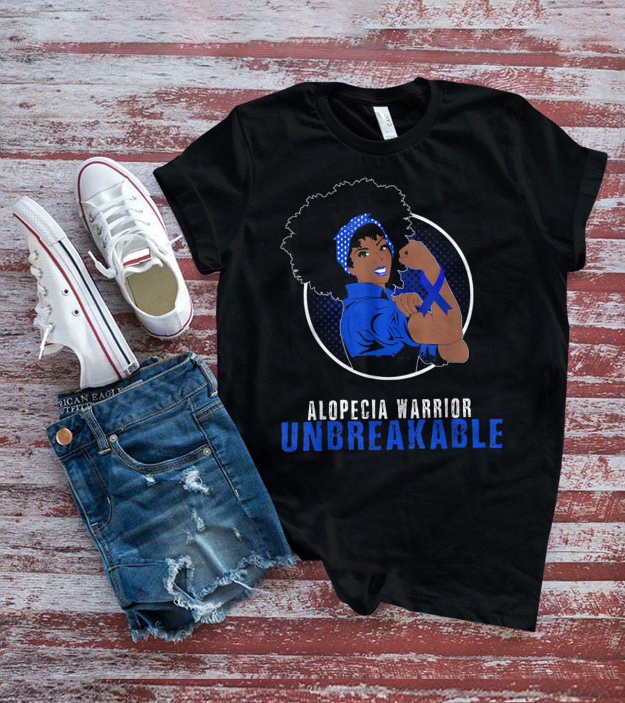 Alopecia Warrior Black Girl Unbreakable T-Shirt