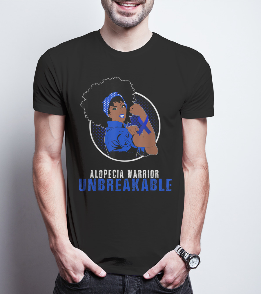 Alopecia Warrior Black Girl Unbreakable T-Shirt