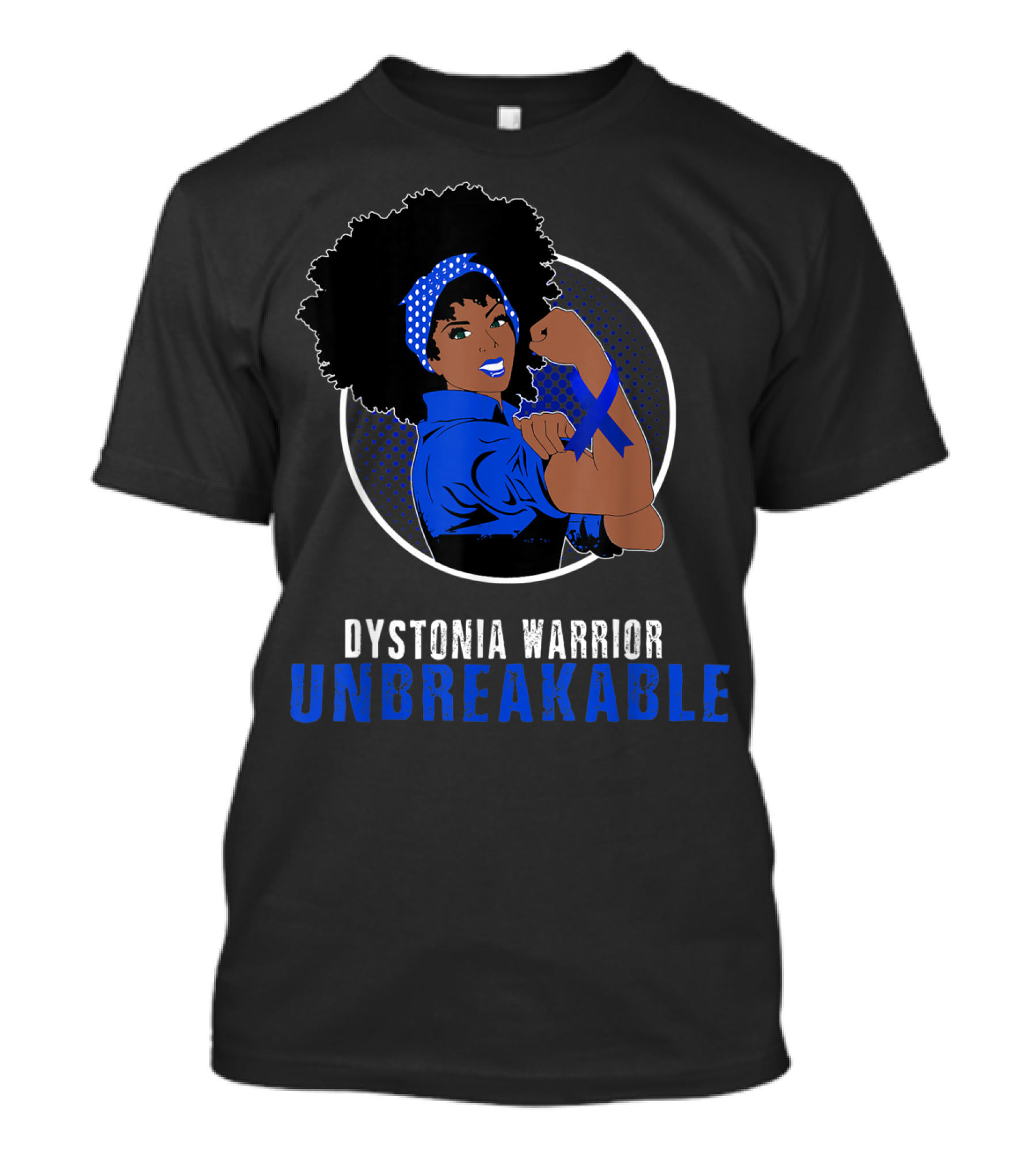 Dystonia Warrior Unbreakable Black Girl T-Shirt