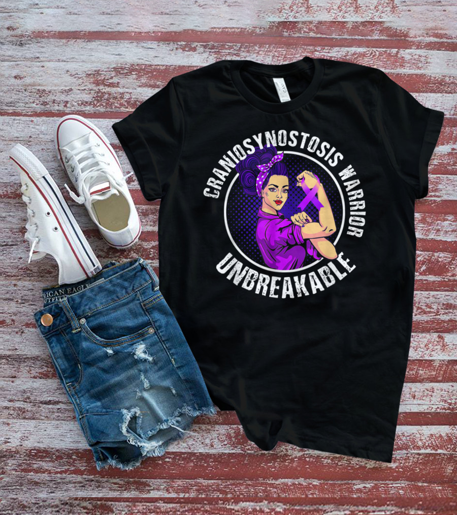 Craniosynostosis Warrior Unbreakable Retro Empowerment T-Shirt