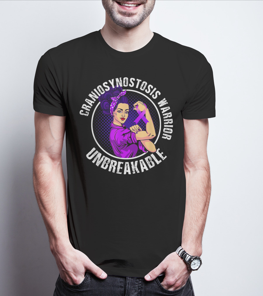 Craniosynostosis Warrior Unbreakable Retro Empowerment T-Shirt