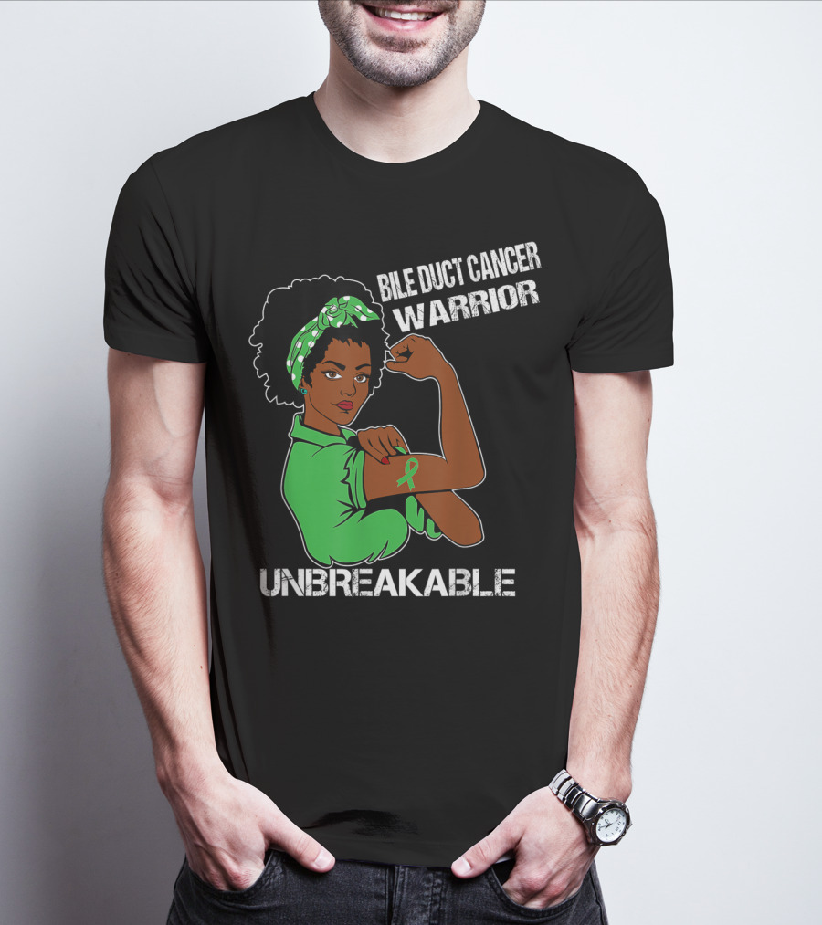 Bile Duct Cancer Warrior Unbreakable Strong Woman With Awareness T-Shirt