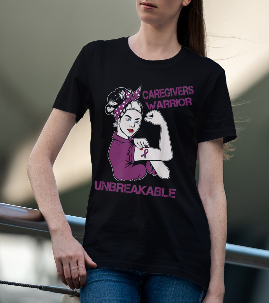 Caregivers Warrior Unbreakable Rosie The Riveter T-Shirt