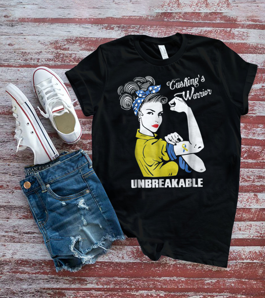 Cushing's Warrior Unbreakable Strong Woman Rosie Riveter T-Shirt