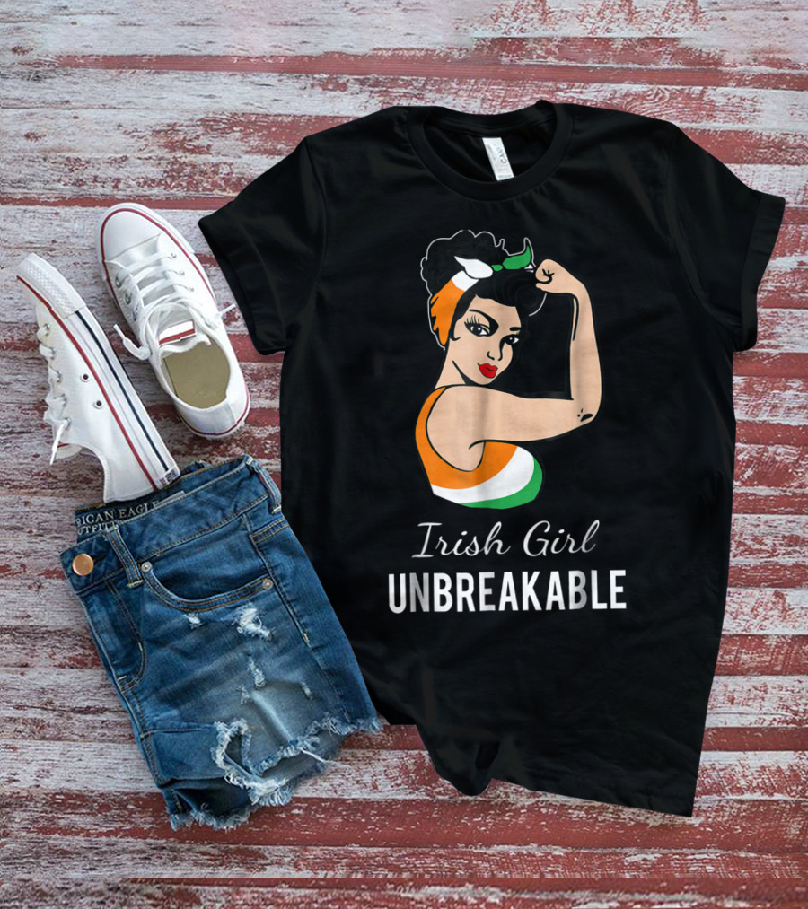 Irish Girl Unbreakable Strong Woman Empowerment T-Shirt