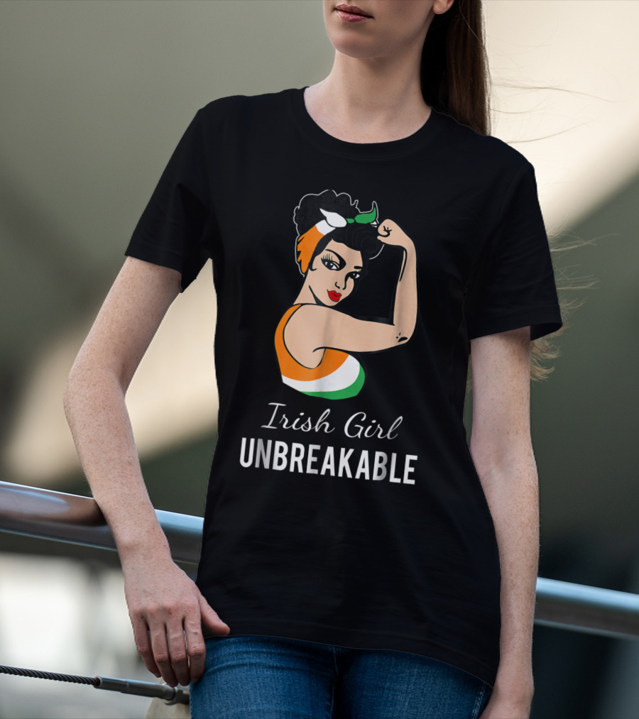 Irish Girl Unbreakable Strong Woman Empowerment T-Shirt