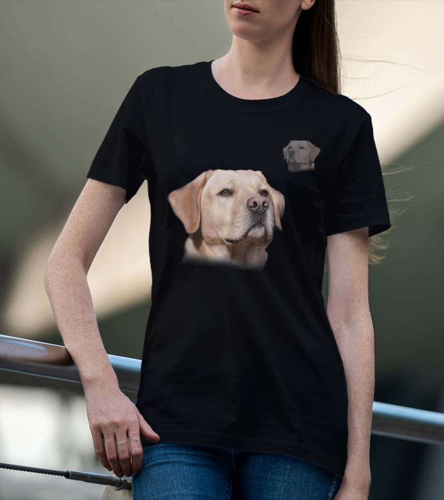Funny Yellow Lab Dog Photo School Labrador T-Shirt
