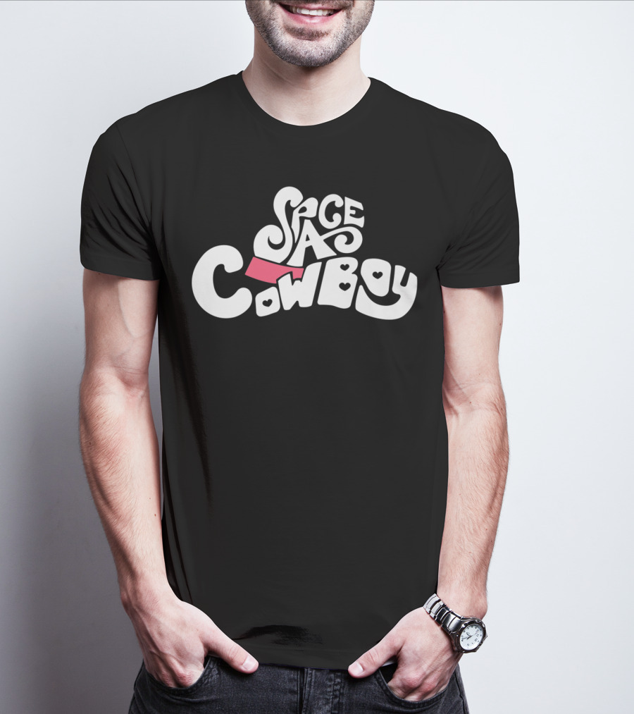 Space Cowboy Retro Typography T-Shirt