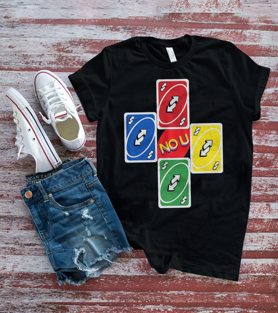 No U Reverse Card Cross Multicolor T-Shirt