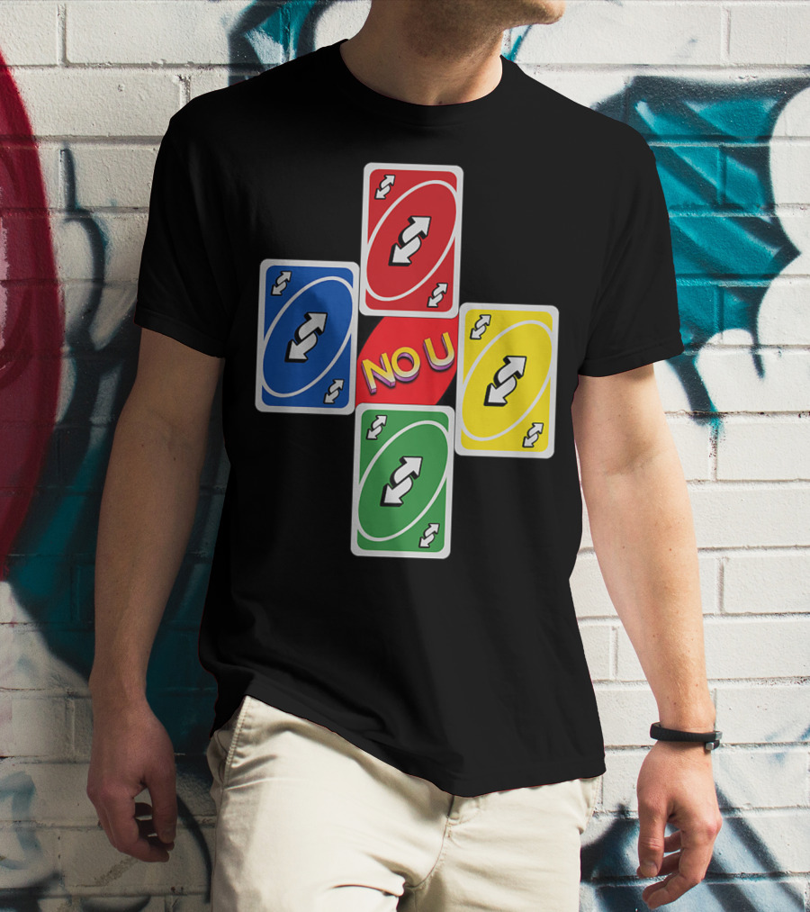No U Reverse Card Cross Multicolor T-Shirt
