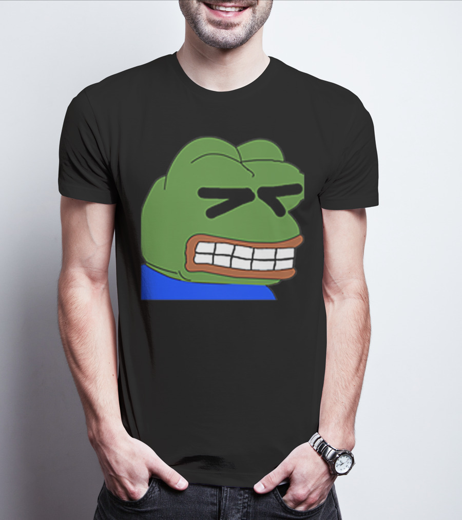 Pepepains Meme Frog Expression Emote T-Shirt