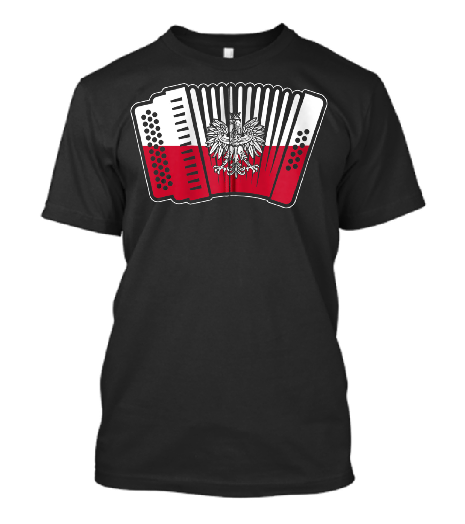 Polish Flag Eagle Accordion Polska T-Shirt
