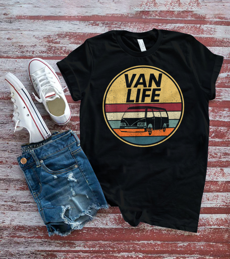 Van Life Retro Camper Vintage Vanlife Adventure T-Shirt
