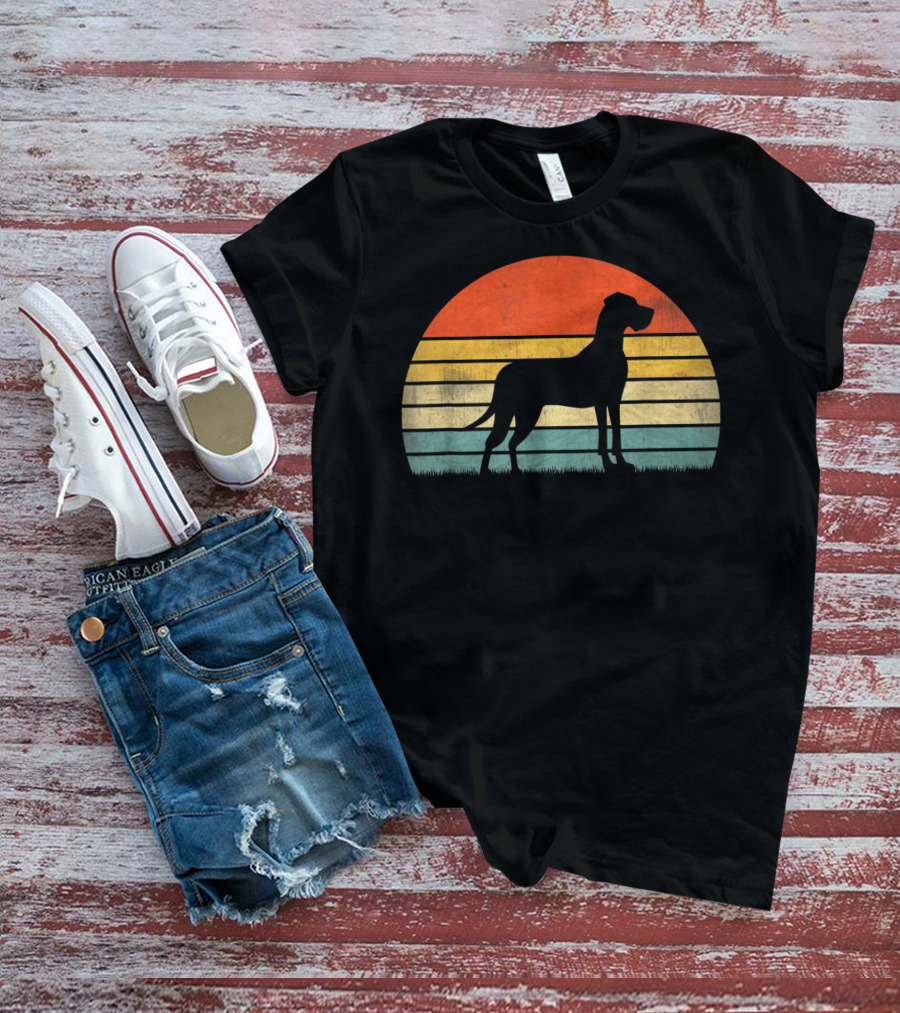 Retro Sunset Style Great Dane T-Shirt
