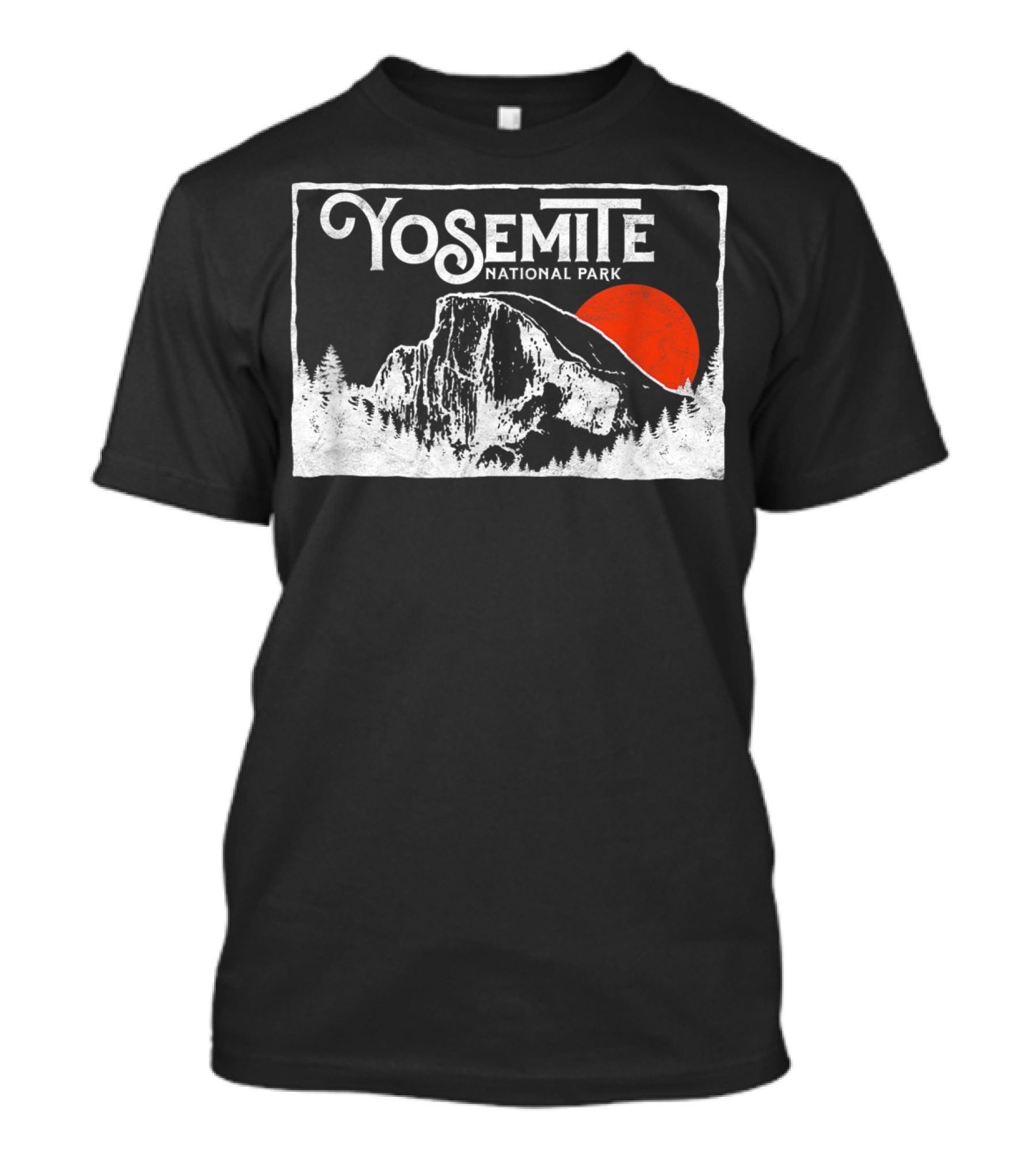 Yosemite National Park Half Dome Retro Sun T-Shirt