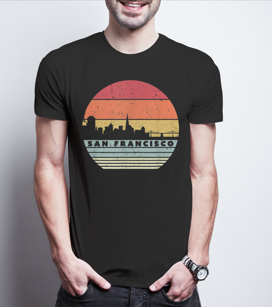 San Francisco Vintage Skyline Souvenir USA T-Shirt