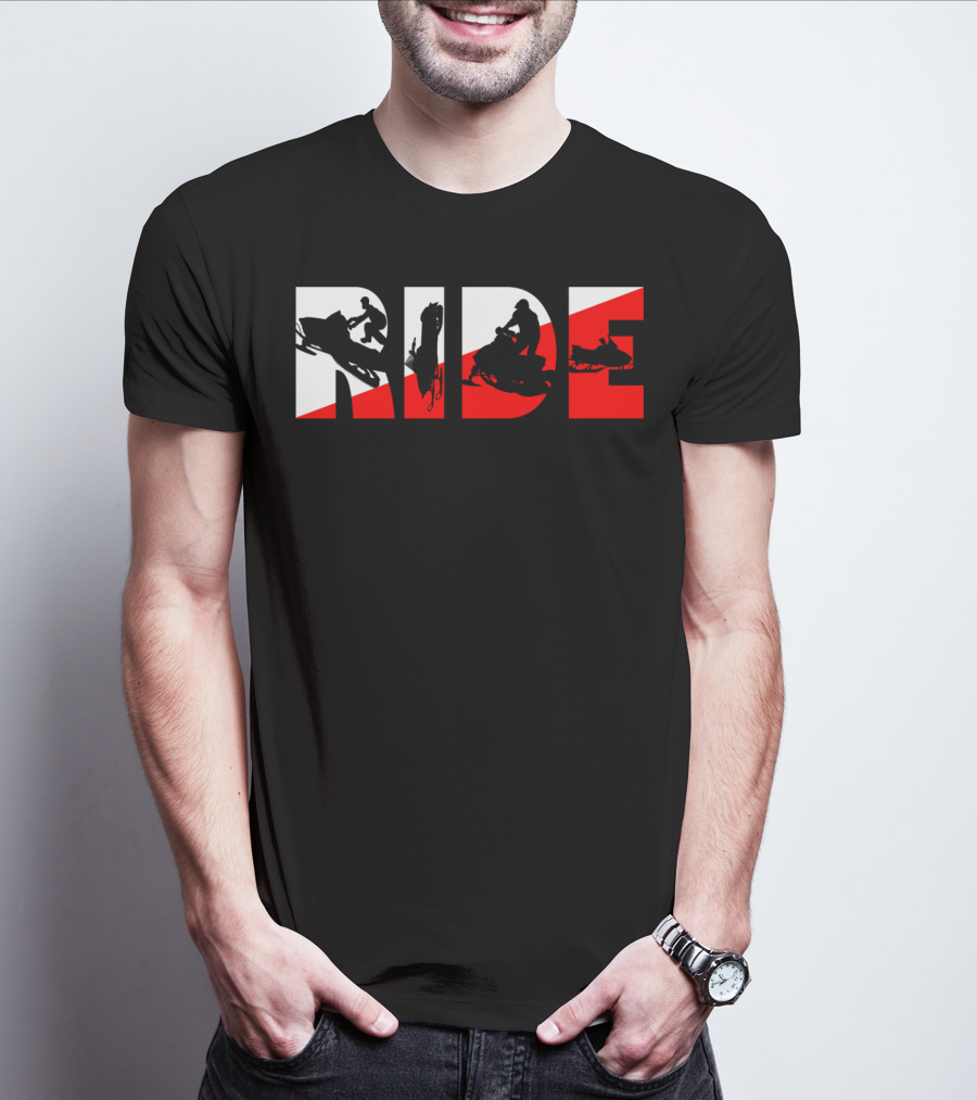 Ride Snowmobile Motor Sled Adventure T-Shirt