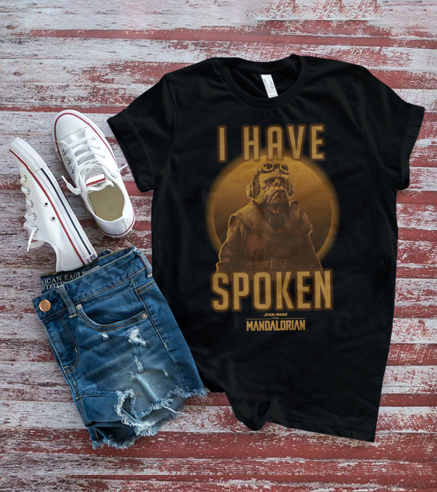 Star Wars The Mandalorian Kuiil I Have Spoken Text And Character T-Shirt