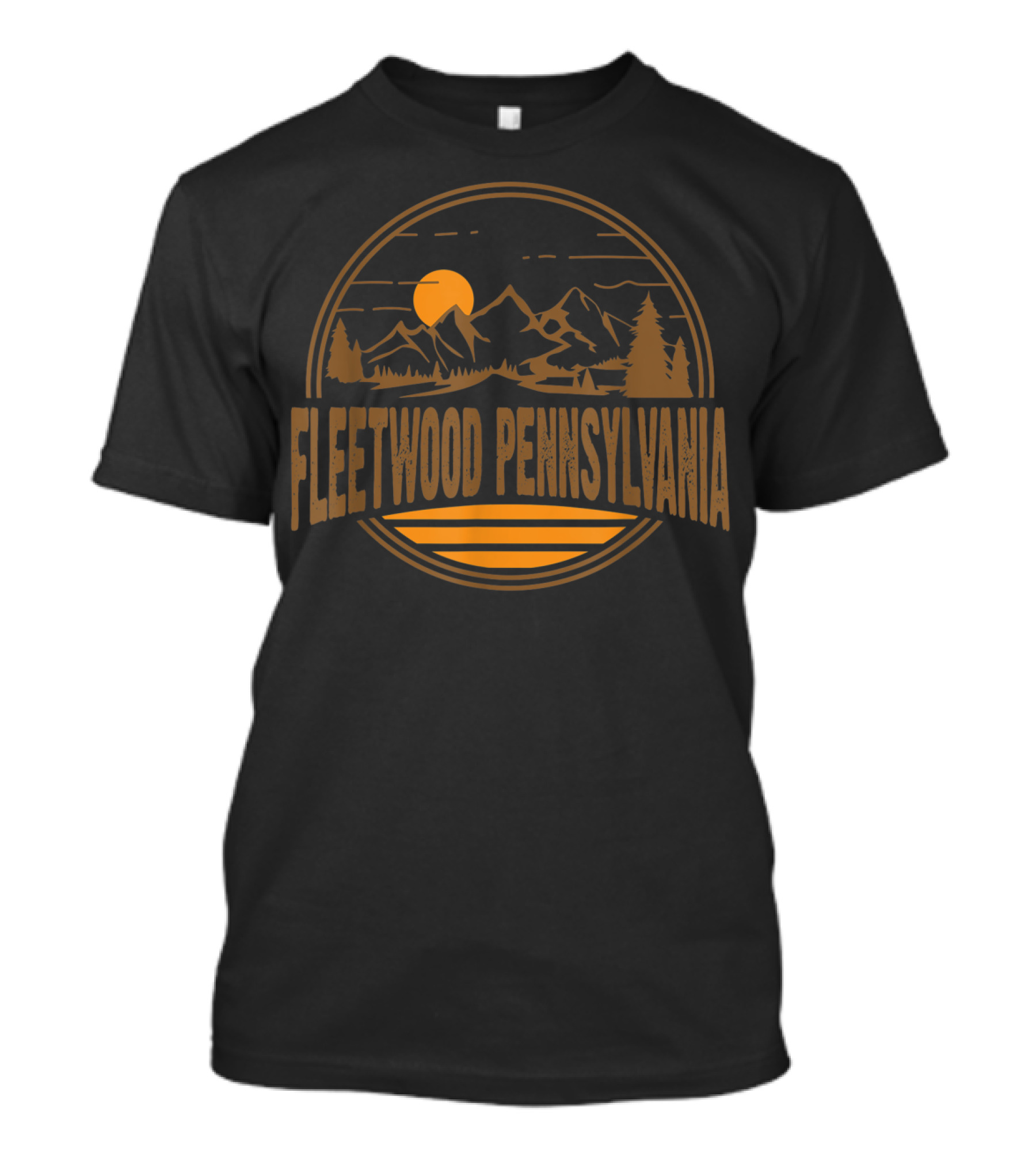 Fleetwood Pennsylvania Vintage Mountain Hiking Scene T-Shirt