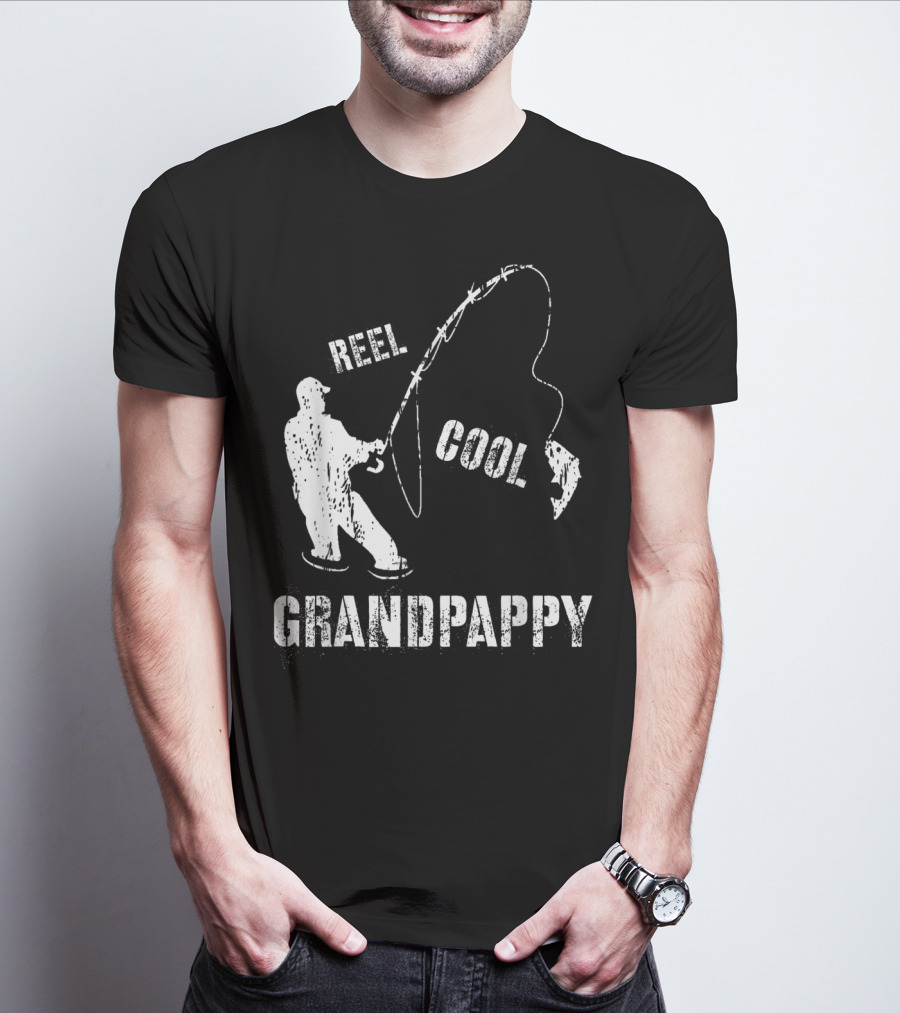Reel Cool Grandpappy Fishing Fisherman Vintage T-Shirt