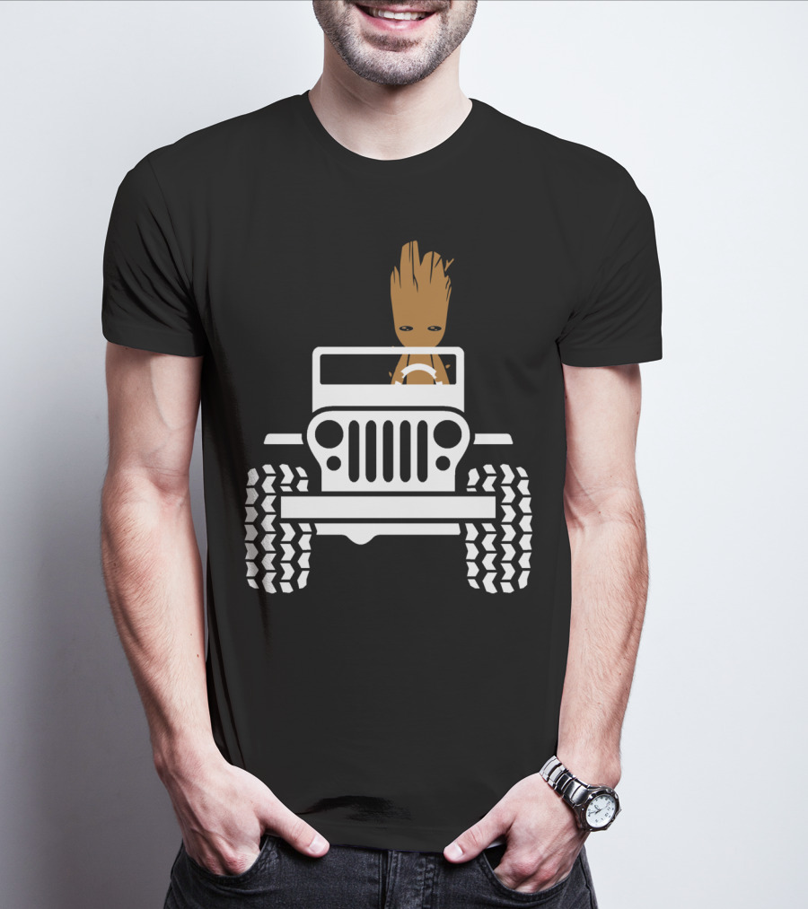 Funny Baby Drive Jeeps Distressed 70s T-Shirt