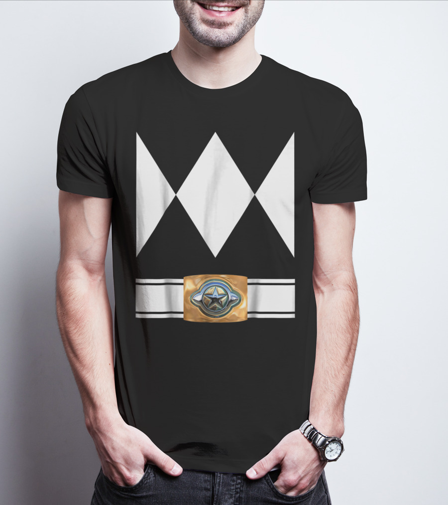 Funny Super Hero Ranger Costume White Diamond Emblem T-Shirt