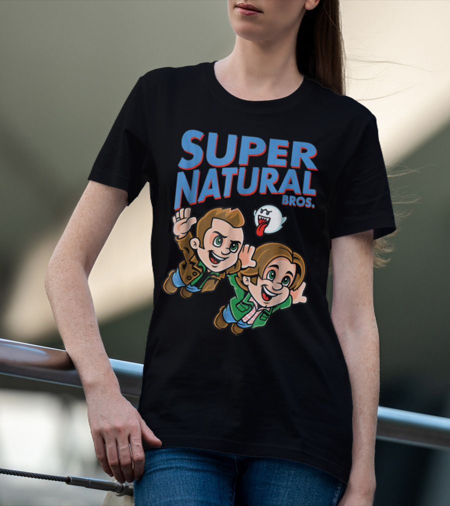 Supernatural Bros Funny Mashup With Ghost Character T-Shirt