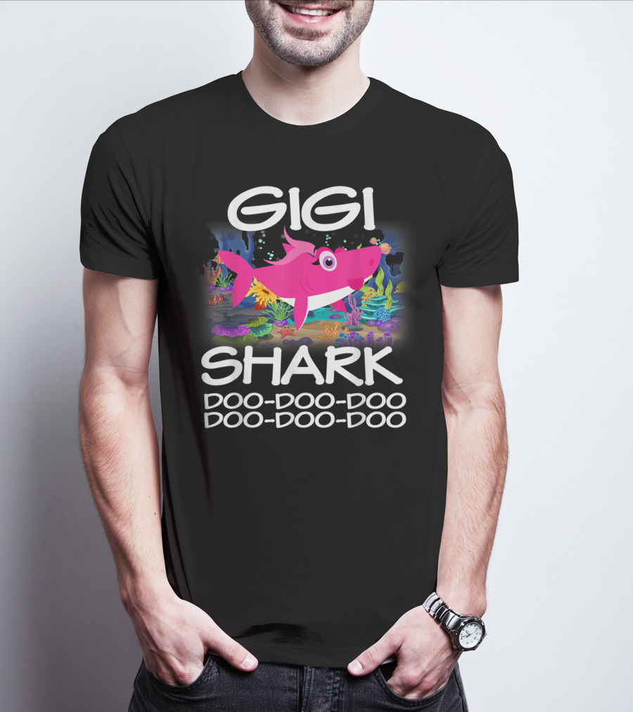 Gigi Shark Doo-Doo-Doo Matching Family Shark Mothers T-Shirt