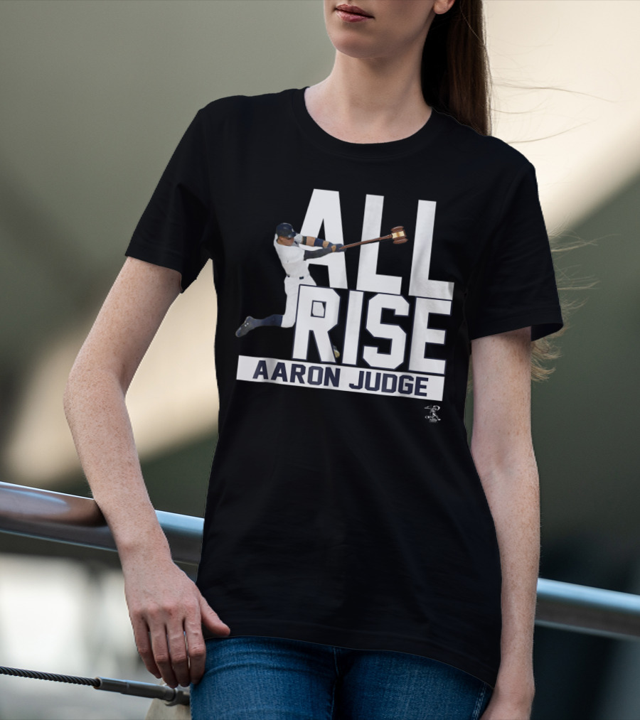 All Rise Aaron Judge Baseball Motif T-Shirt