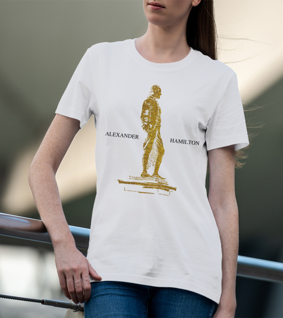Alexander Hamilton Statue Golden T-Shirt