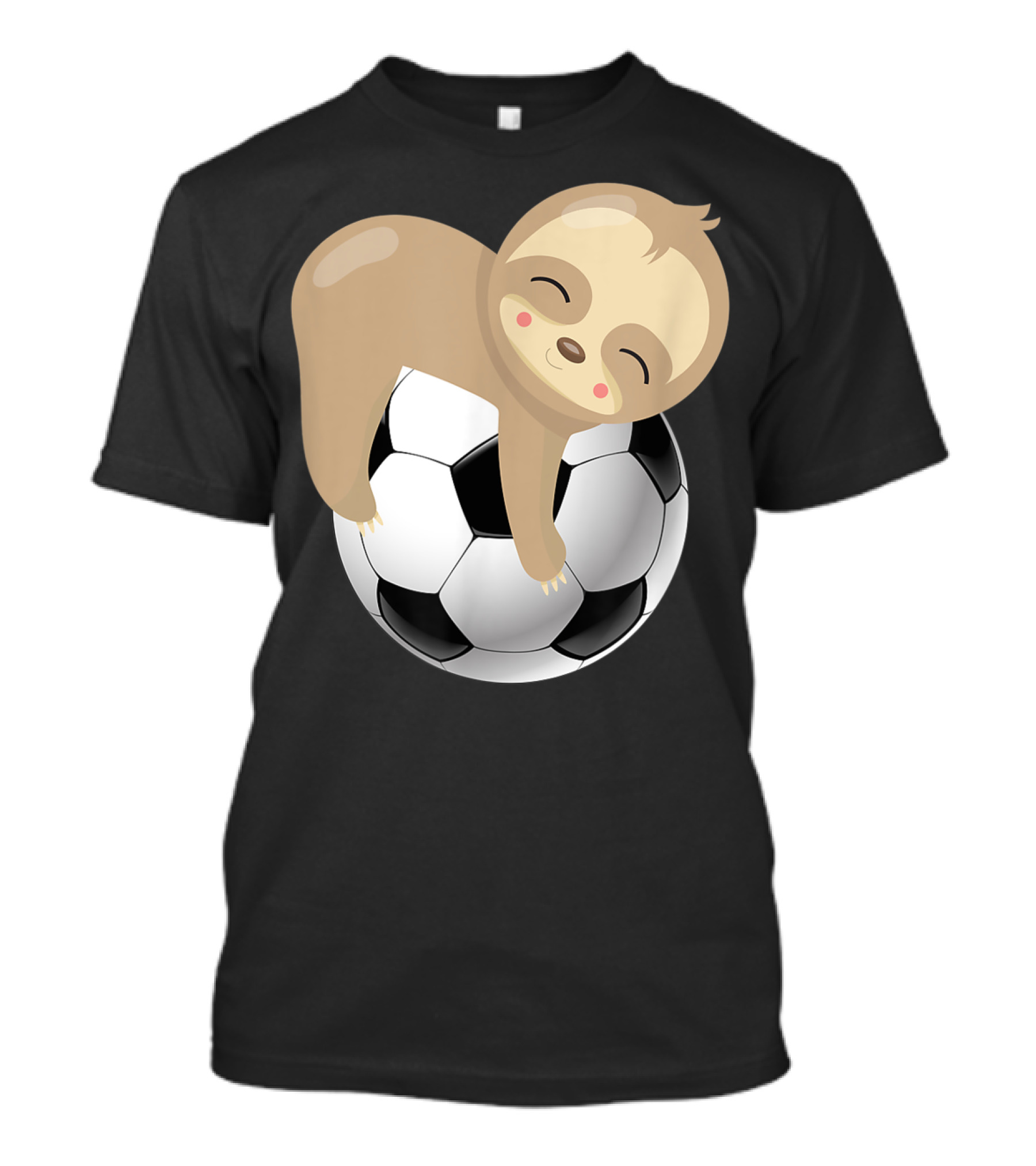 Baby Sloth Hugging Soccer Ball T-Shirt