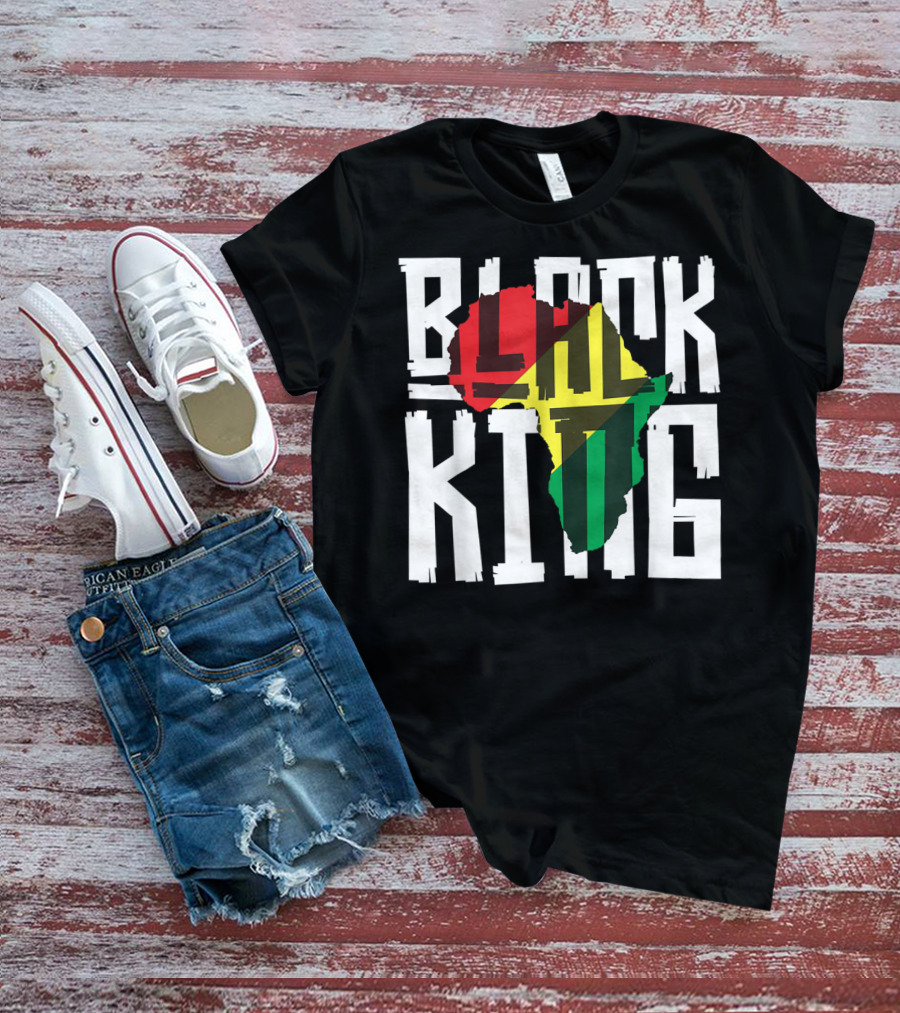 Black King Africa Tribal Men History Month T-Shirt